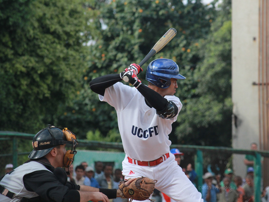 Cuban baseball player in Havana