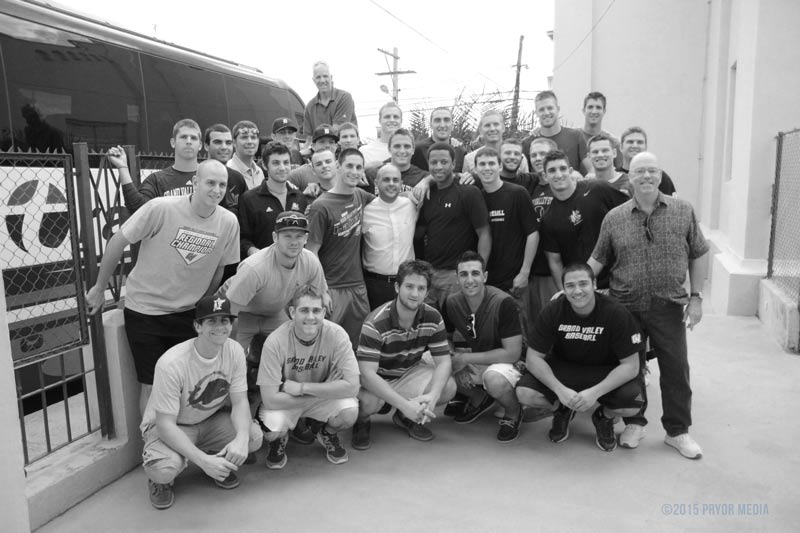 GVSU baseball team with First Hand Aid